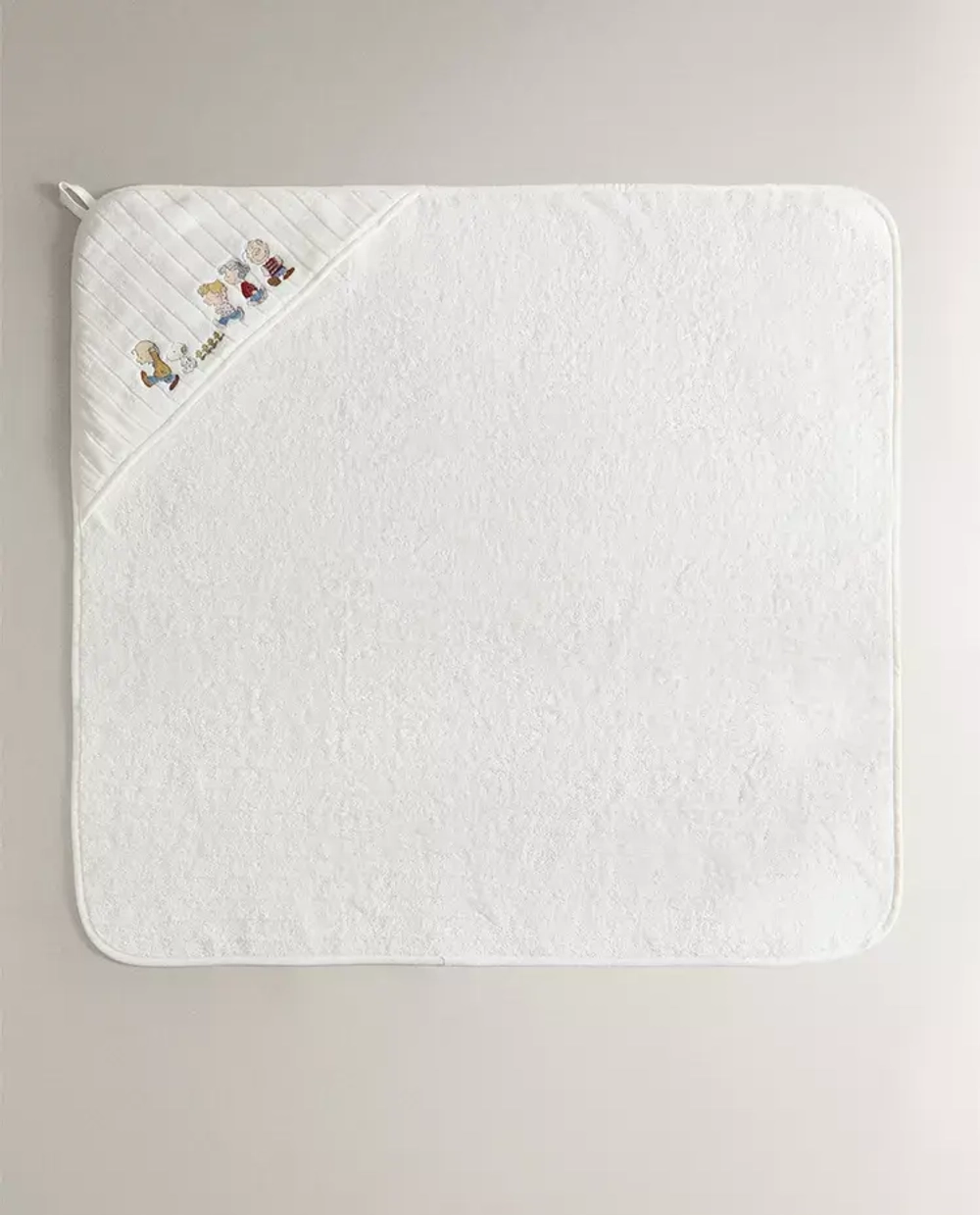 ZARA HOME ДЕТСКОЕ ПОЛОТЕНЦЕ С КАПЮШОНОМ PEANUTS™, ЖЕЛТОВАТО-БЕЛЫЙ