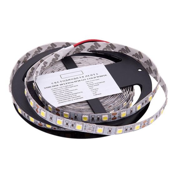 Светодиодная лента SWG 14,4W/m 60LED/m 5050SMD холодный белый 5M 001779