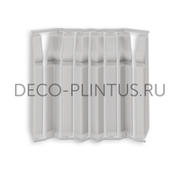 Накладки плинтуса Фигурного IDEAL Дюра 80мм - 002 Светло-серый (в наборе 2 вн, 2нар, 2соед, 2загл)