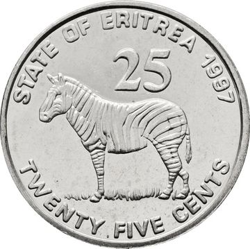 25 центов 1997 Эритрея