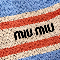 Miu Miu Woven Fabric Tote Bag