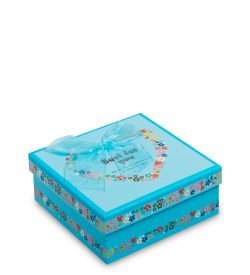 WG-29/1-B Коробка подарочная «Квадрат» цв.голубой