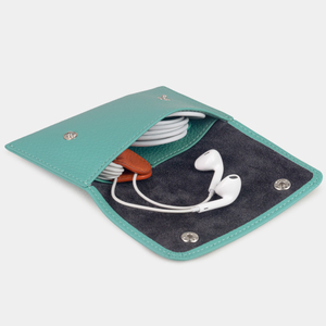 Кофр для украшений Medium из кожи теленка, цвета тиффани