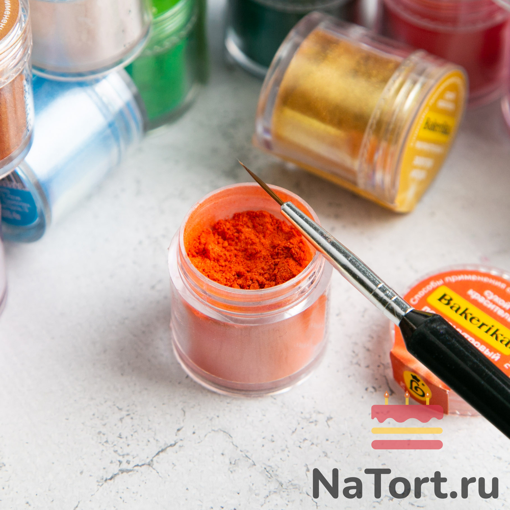 Краситель сухой перламутровый Bakerika «Солнечный грейпфрут» 4 гр