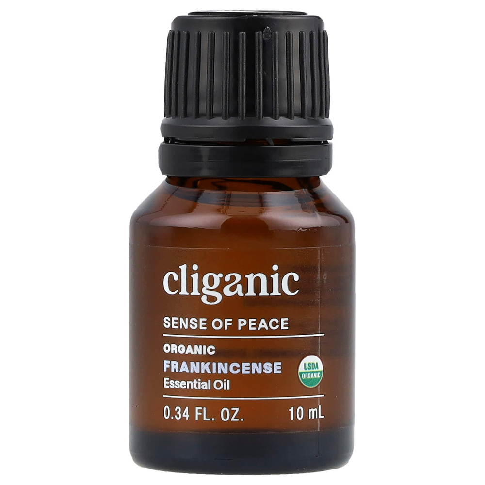 Cliganic, Sense of Peace ™, органическое эфирное масло ладана, 10 мл (0,34 жидк. Унции)