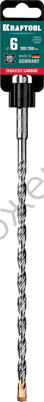 KRAFTOOL CERATIZIT CARBIDE 6 х 260 мм, SDS-plus бур (29320-260-06)