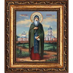 Антоний Леохновский, Новгородский преподобный игумен. Икона на холсте.