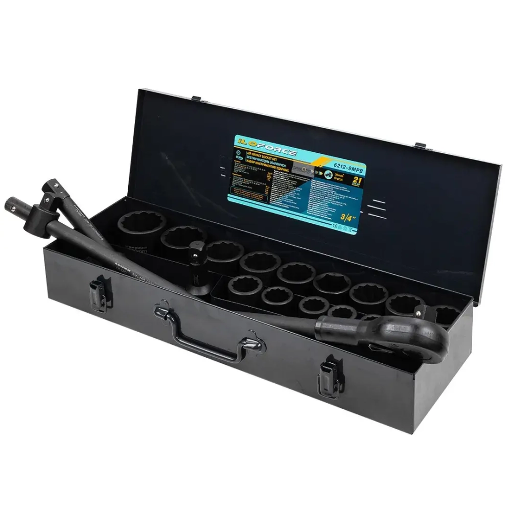 Набор инструментов ударных 21пр, 3/4''(12гр.) ILOforce IF-6212-9MPB