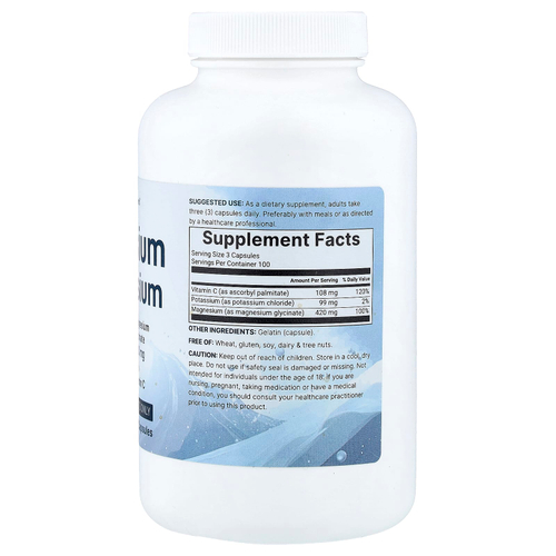 Micro Ingredients, калий и магний, 300 капсул