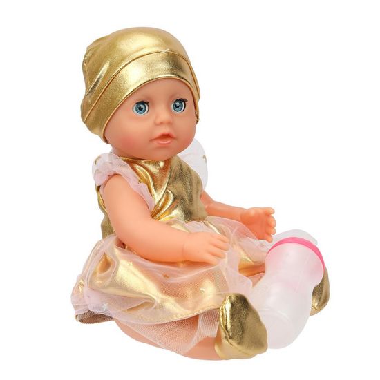 Пупс озвуч 25см, пьет, писает, закр. глазки, 4акс, 50 звуков КАРАПУЗ