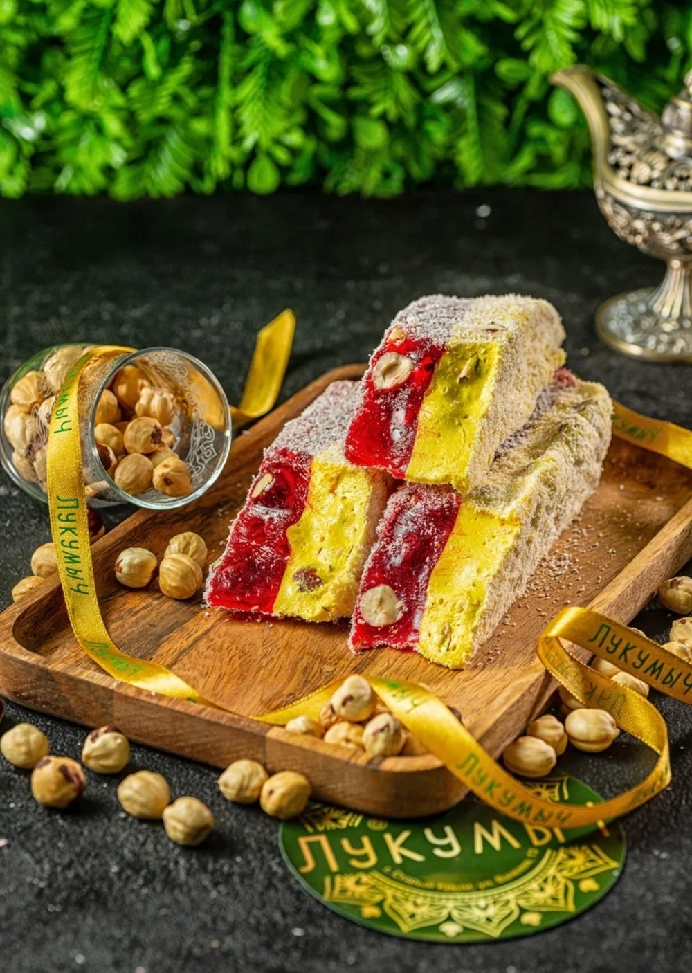 Лукум клубнично-банановый с фундуком (700 руб. за кг) 3кг