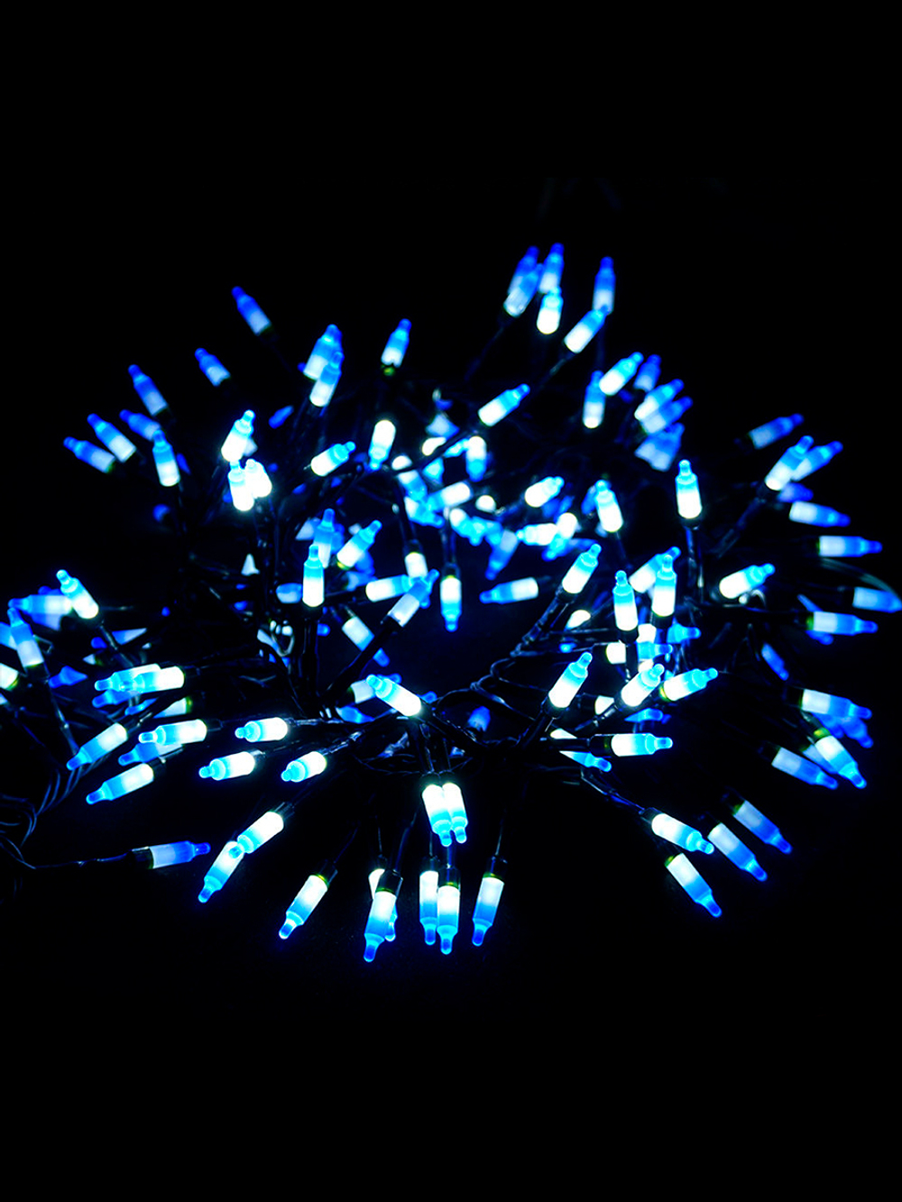 Гирлянда светодиодная с гол. наконеч."ФЕЙЕРВЕРК", 5 мм., 500 LED, хол. бел., 5м, 8 реж. MAG-G083-500