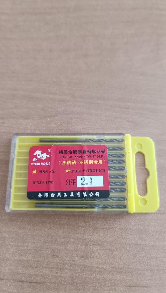 Сверло ф2.1x49/24 DIN338 HSSCo5 ADK101811-021