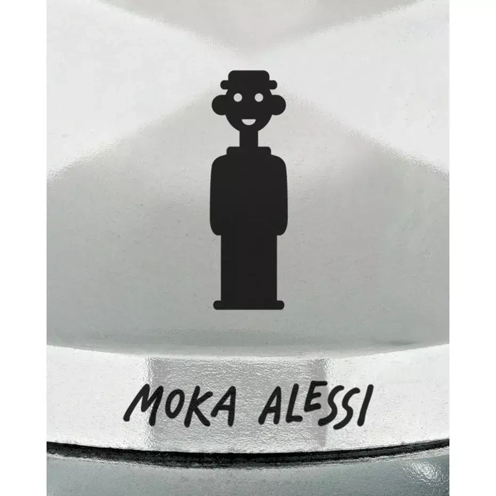 Alessi - Алюминиевая Турка кофеварка  высокого давления Moka Alessi на 6 чашек. / артикул   AAM33/6  / GTIN 8003299968084