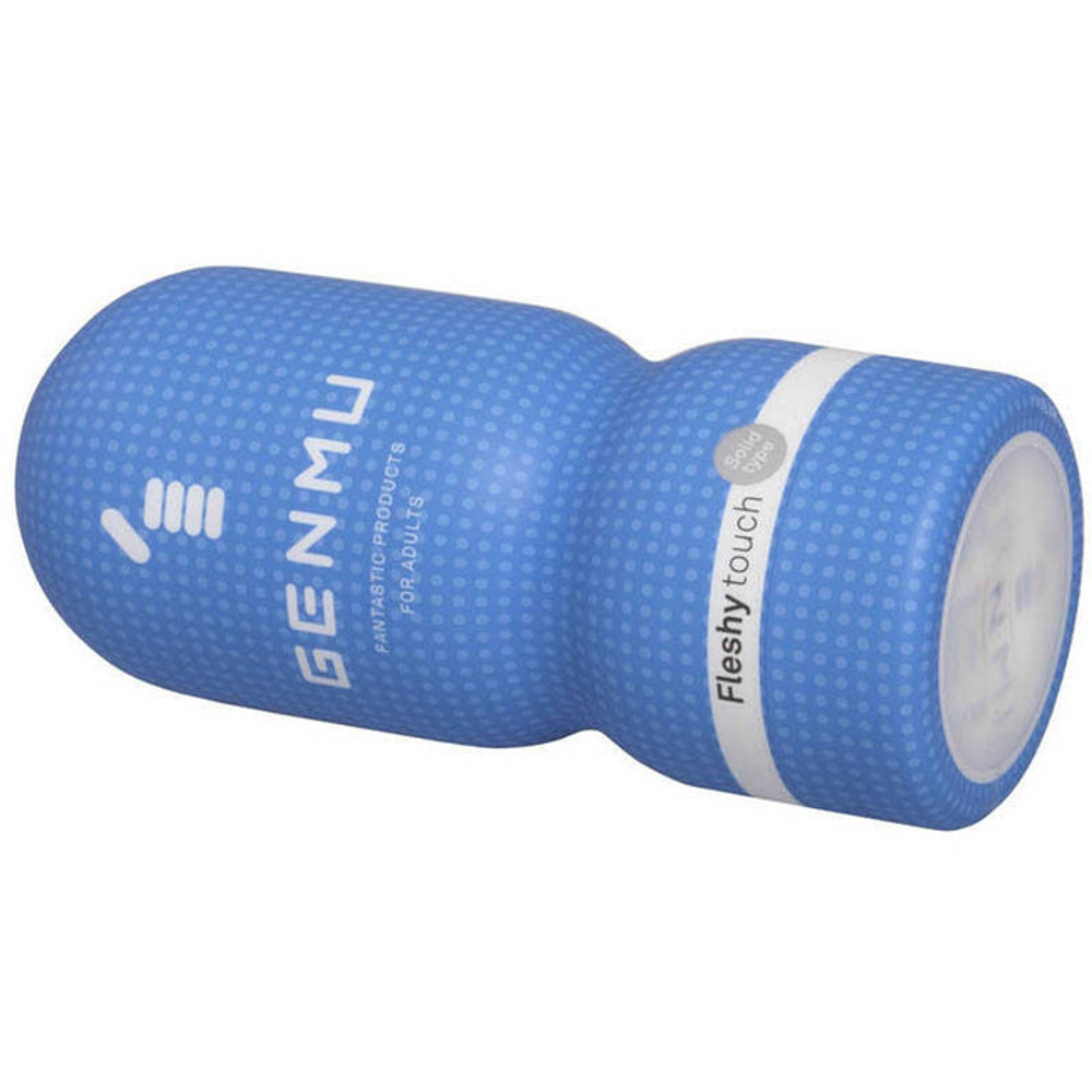 Мастурбатор из силиконового геля Genmu Fleshy, голубой (Цвет: Голубой, Вкладка белая)