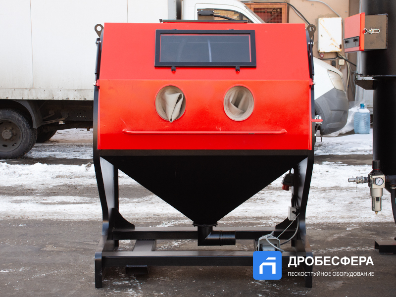 Пескоструйная камера PST КСО-130-Н-ФВР-М с фронтальной загрузкой