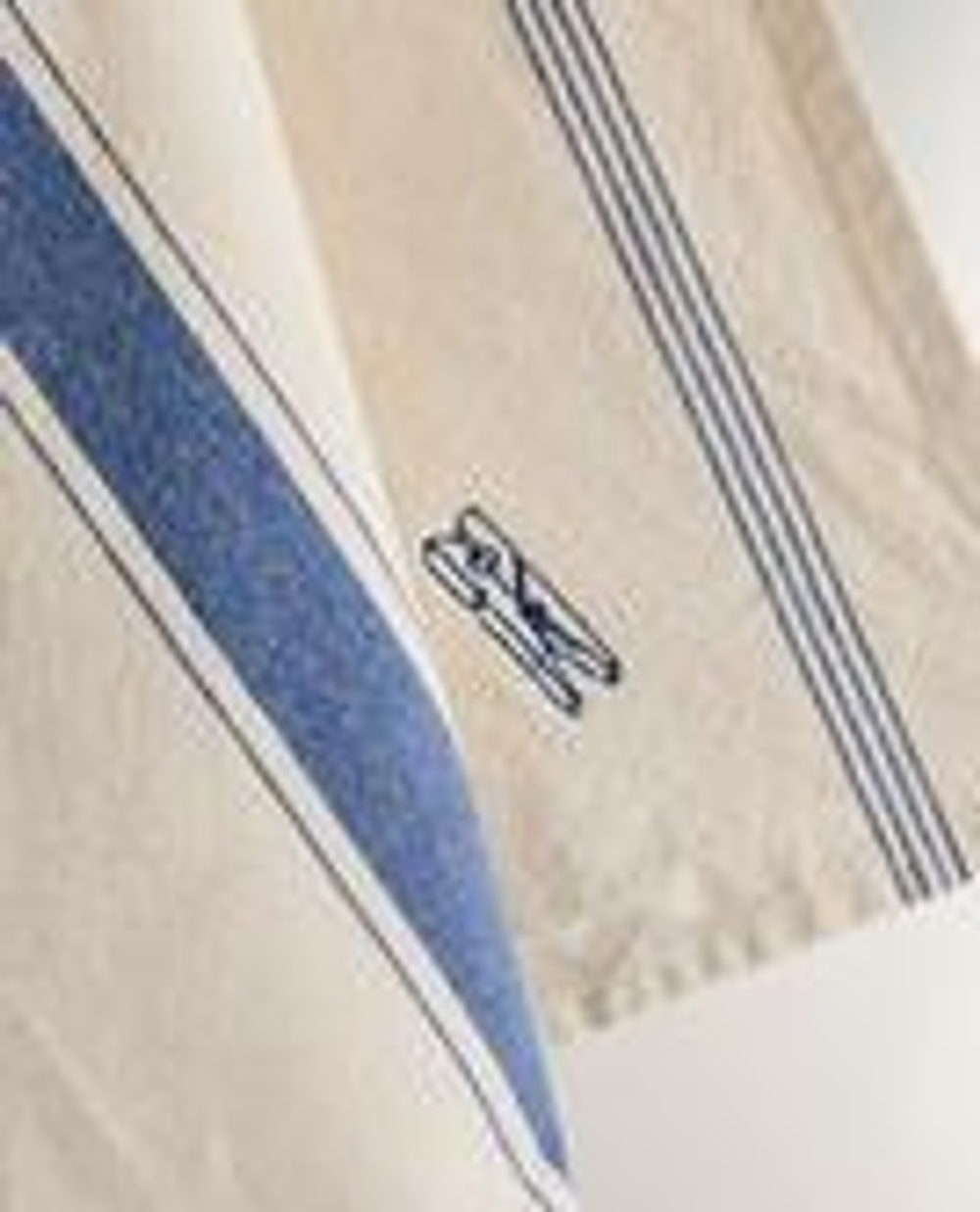 ZARA HOME КУХОННОЕ ПОЛОТЕНЦЕ ИЗ ХЛОПКА С ВЫШИВКОЙ, СИНИЙ