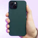 Накладка iPhone 14 силикон темно-зеленый