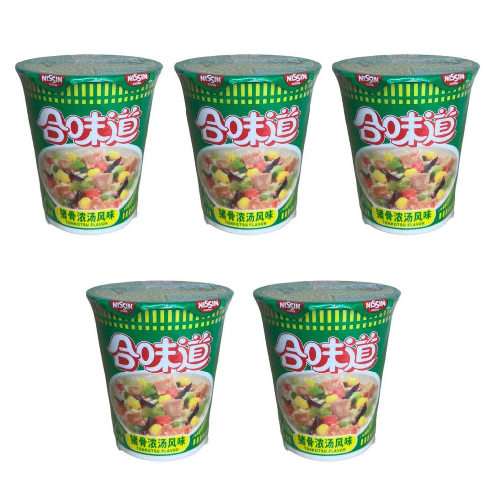 Лапша Nissin со вкусом тонкацу 77 г 5 шт