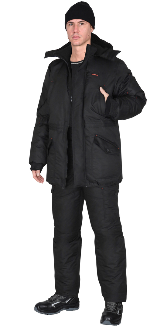 Костюм СИРИУС-ГОРКА зимний, куртка, брюки, чёрный