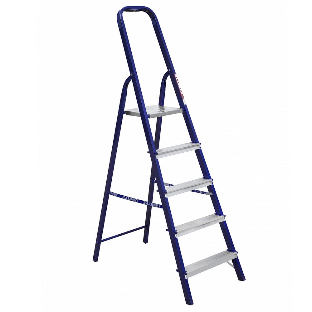 Стремянка стальная 5 ступеней "Алюмет", 24775---