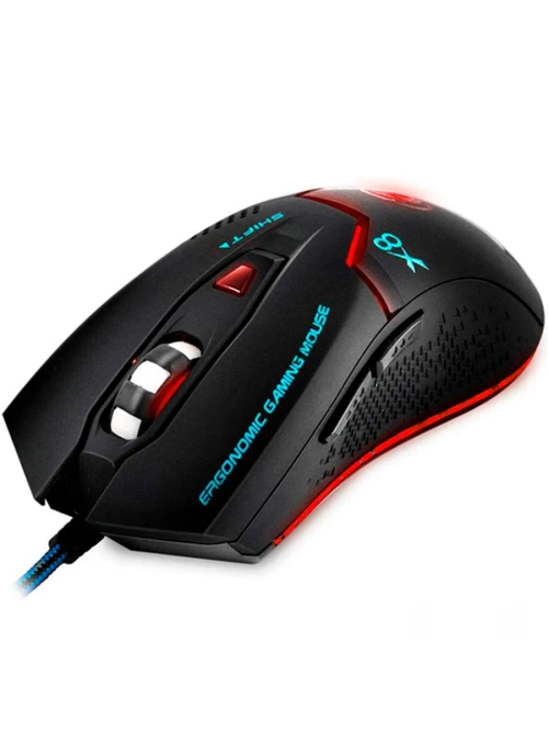 Оптическая Игровая Мышь X8 6 Кнопок 3200 DPI С Подсветкой