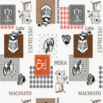 Скатерть рулонная Пикник 120см*50м "Кофе" 1 сорт, 0-00/26