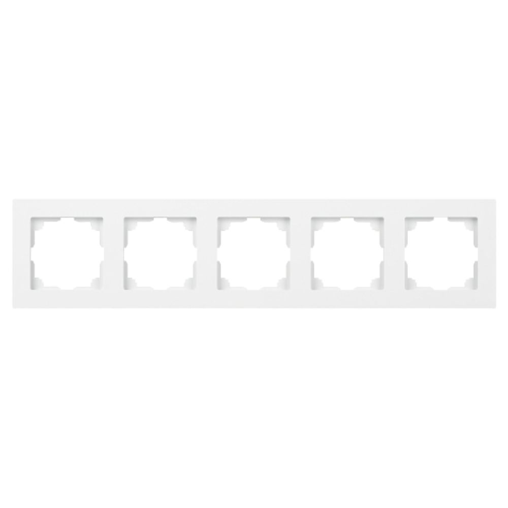 Рамка для розеток и выключателей Intro Accent 6-505-01 на 5 постов, СУ, белый