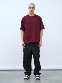 Футболка оверсайз (бордовый) 230 г