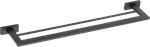 88071-C Держатель 2-ой для полотенца 55 см. (ЧЕРНЫЙ) GANZER (10/1шт)