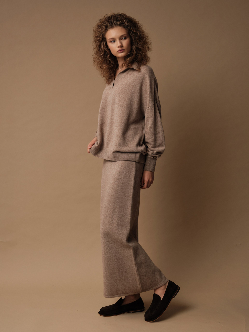 J0461-8043 Джемпер-поло женский, бежевый dbr