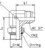 Штуцер FRG90 JIC 7/16" BSP1/8"