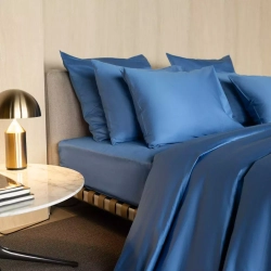 Постельное белье семейное Mollen васильково-синее