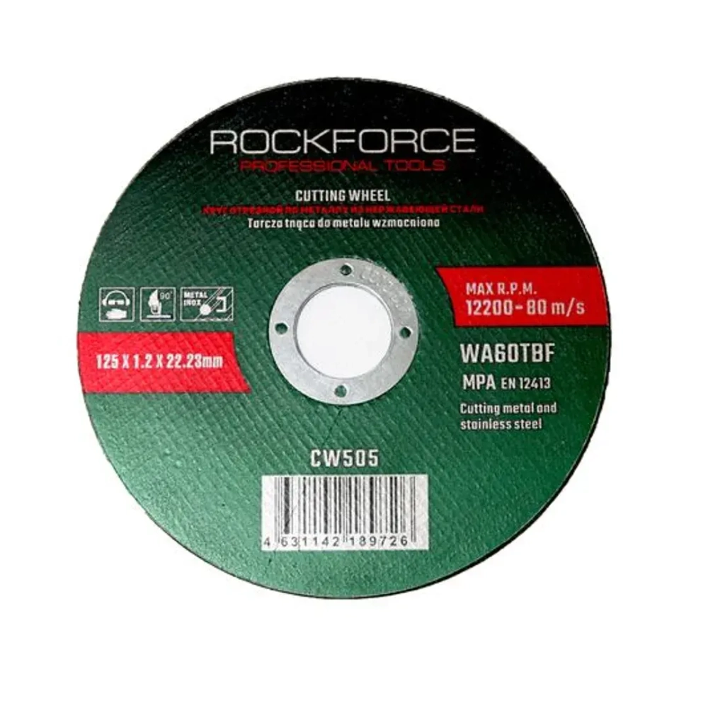 Круг отрезной по металлу 115x3.2x22.23мм RockForce##Rock FORCE RF-CW104