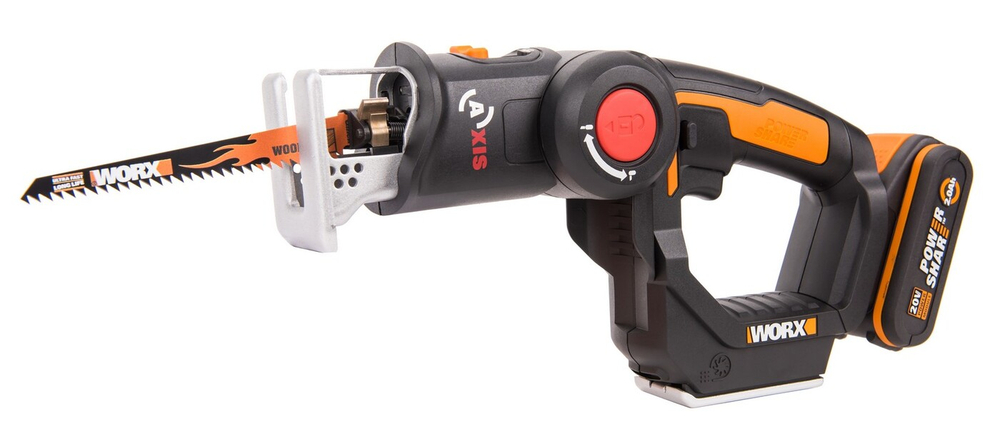 Лобзик-сабельная пила аккумуляторный WORX WX550 Axis