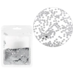 Конфетти «Кружочки малые» 15 г (3 мм), Серебро