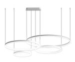 Люстра Тор белый w150*100 (d40+60+80+100) h150 Led 174w (4000K) диммируемый с пультом ДУ