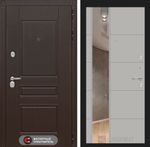 Дверь Входная Лабиринт Мегаполис 19 С зеркалом Грей софт