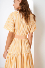 51276 Платье женское (оранжевый полоска)