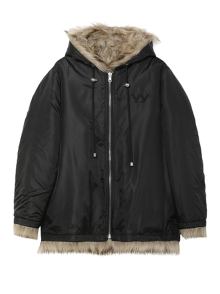 Куртка Меховая С Капюшоном Reversible Faux Fur Hood Jacket