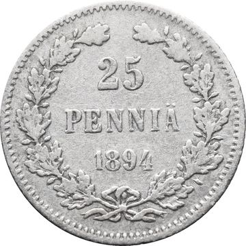 25 пенни (pennia) 1894 L (монета для Финляндии)