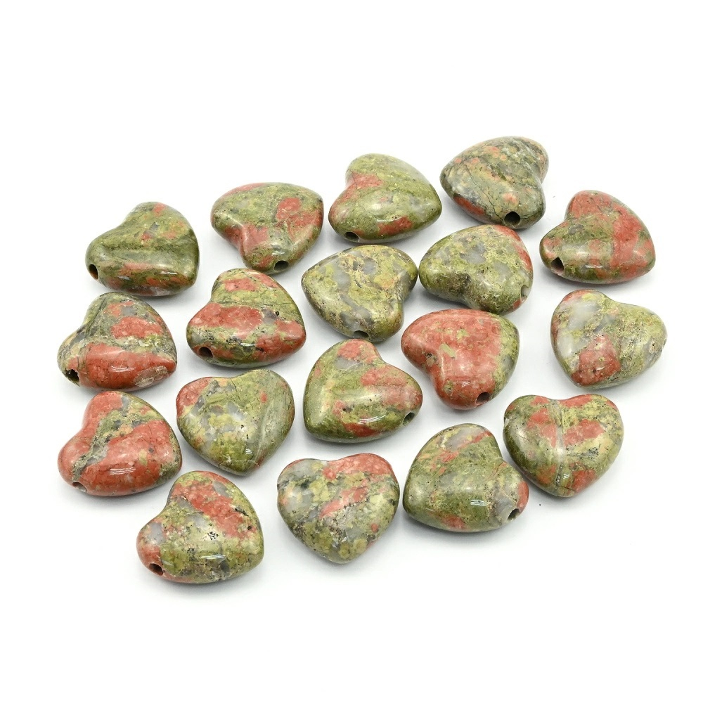 ск-у Бусина "Сердце" из унакита 25*24мм, шт