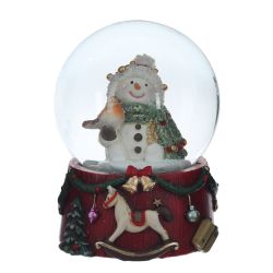 GAEM Фигурка декоративная "Снеговик" в стекл шаре, L6,5 W6,5 H8,5 см, 2в.
