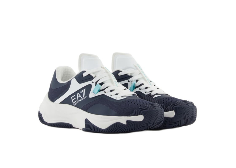 Мужские кроссовки теннисные EA7 Unisex Woven Sneaker - sky captain/white/aqua sky