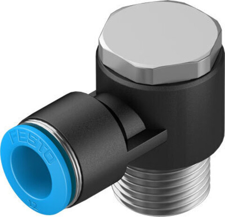 QSLV-1/2-12 Угловой штуцер с цанговым зажимом и резьбой