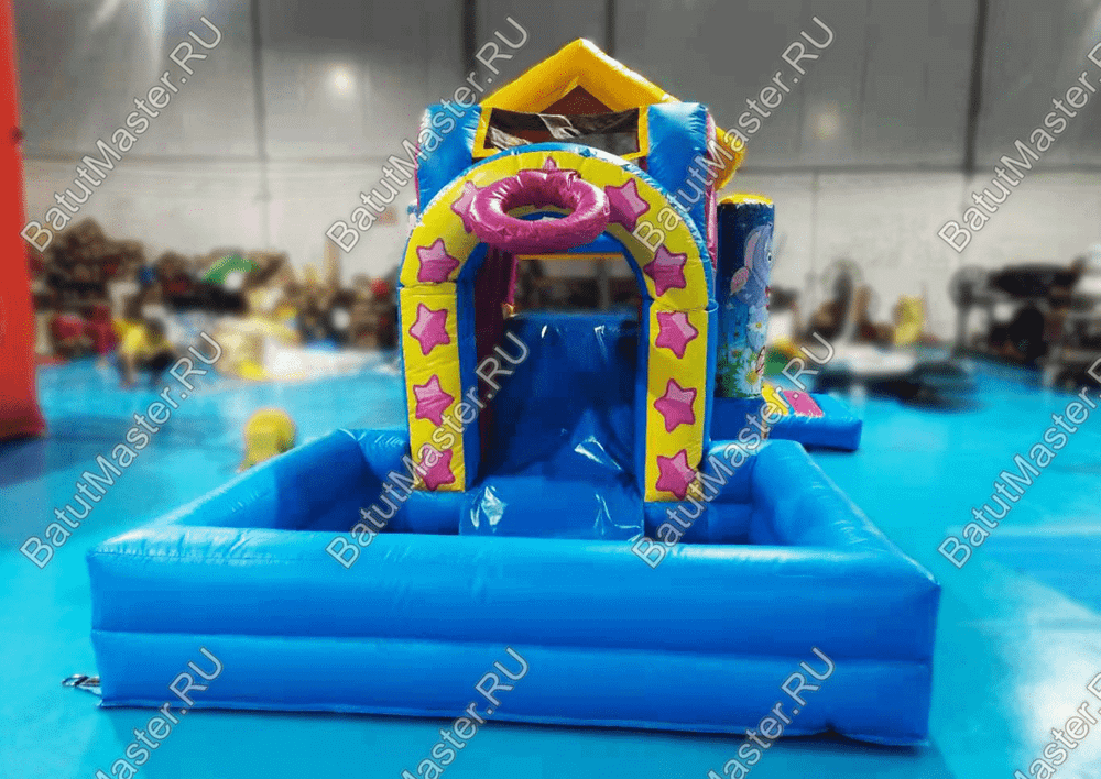 Детский надувной батут "Цирковой слоник"
