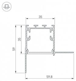 Соединитель угловой L-образный накладной Arlight S-LUX 030101