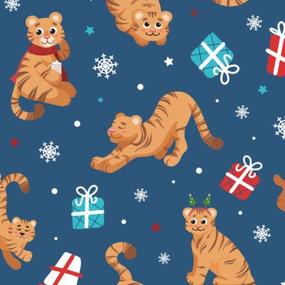 Рождество тигры