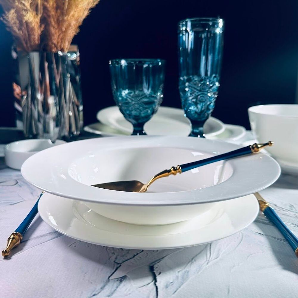 Lenardi 205-626 Набор из 6 глубоких тарелок 23см ATLANT в под.уп.(х6)Костяной фарфор