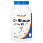 Nutricost, D-рибоза, 240 капсул (700 мг на капсулу)